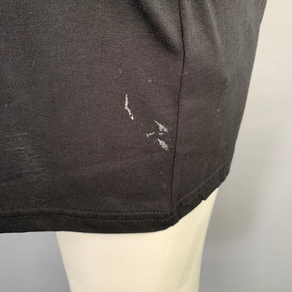 AGNÈS B. Size M Black White Cotton Lizard Short Sleeve T-shirt - Picture 5 of 7